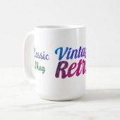 ヴィンテージレトロタイポグラフィデザイン- コーヒーマグカップ (正面左)