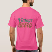 ヴィンテージレトロタイポグラフィデザイン- Tシャツ (裏面)