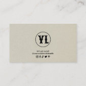 ヴィンテージレトロタイポグラフィロゴロイヤリティカード ロイヤリティカード (裏面)