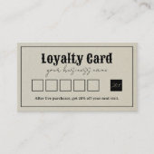 ヴィンテージレトロタイポグラフィロゴロイヤリティカード ロイヤリティカード (正面)