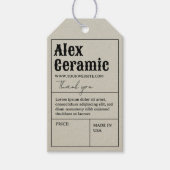 ヴィンテージレトロタイポグラフィ製品価格つるラベル ギフトタグ (正面)