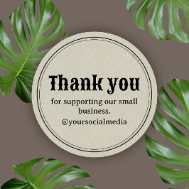 ヴィンテージレトロタイポグラフィ製品包装シール ラウンドシール