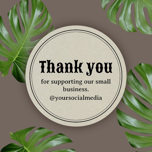 ヴィンテージレトロタイポグラフィ製品包装シール ラウンドシール