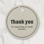 ヴィンテージレトロタイポグラフィBusiness Thank Youラベル フェイバータグ (正面)