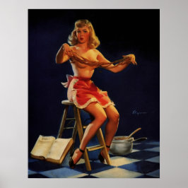 ヴィンテージレトロタフィーピンナップガール ポスター