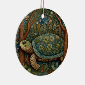 ヴィンテージレトロタートルボヘミアンボホーウッドランド セラミックオーナメント (右)