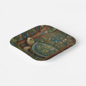 ヴィンテージレトロタートルボヘミアンボホーウッドランド ペーパープレート (傾斜あり)