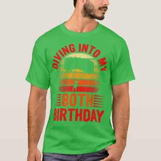 ヴィンテージレトロダイビングMy 80誕生日Skydivi Tシャツ