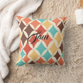 ヴィンテージレトロダイヤモンドの形状 クッション (ブランケット)