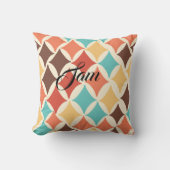 ヴィンテージレトロダイヤモンドの形状 クッション (正面)