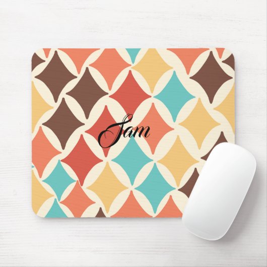 ヴィンテージレトロダイヤモンドの形状 マウスパッド (マウス)