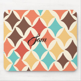 ヴィンテージレトロダイヤモンドの形状 マウスパッド