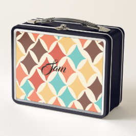 ヴィンテージレトロダイヤモンドの形状 メタルランチボックス