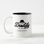 ヴィンテージレトロダディパパ父の日名前をカスタムする ツートーンマグカップ (左)