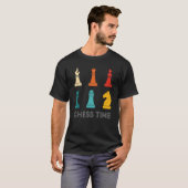 ヴィンテージレトロチェスのチェス時間 Tシャツ (正面フル)