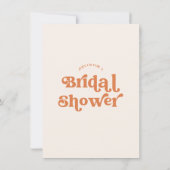 ヴィンテージレトロテラコッタベージュブライダルシャワー 招待状 (裏面)