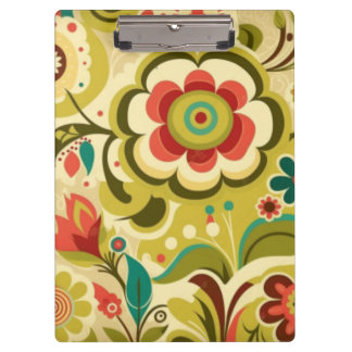 ヴィンテージレトロデザインフローラライト クリップボード