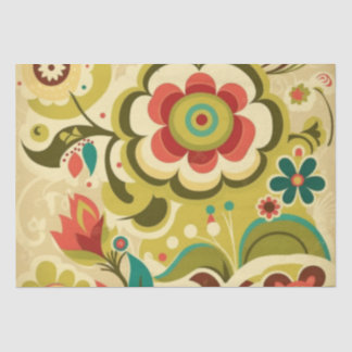 ヴィンテージレトロデザインフローラライト 薄葉紙