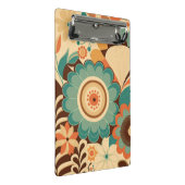 ヴィンテージレトロデザインフローラ茶色ビーズグリーン ミニクリップボード (アングル)