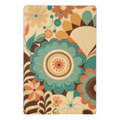 ヴィンテージレトロデザインフローラ茶色ビーズグリーン ミニクリップボード (裏面)