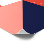 ヴィンテージレトロデザインヴィンテージシームレスパット ポスター (角)