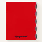 ヴィンテージレトロトマパーソナライズされたト調理師レシピブック ノートブック (裏面)