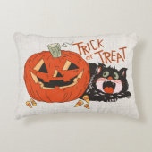 ヴィンテージレトロトリックハロウィーン アクセントクッション (正面)