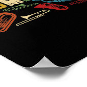 ヴィンテージレトロトロンボンプレーヤーズトロンボーン ポスター (角)