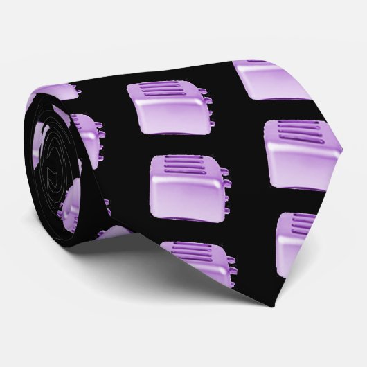 ヴィンテージレトロトースターのデザイン-紫色 ネクタイ (ロール)