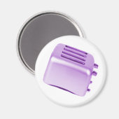 ヴィンテージレトロトースターデザイン – 紫 マグネット (正面/裏面)