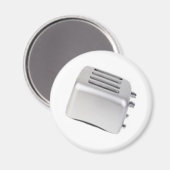 ヴィンテージレトロトースターデザイン- B&Wグレー マグネット (正面/裏面)