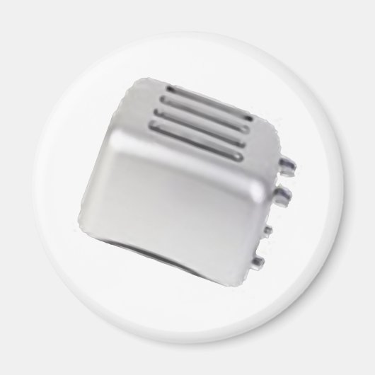 ヴィンテージレトロトースターデザイン- B&Wグレー マグネット (正面)