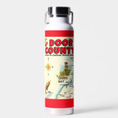 ヴィンテージレトロドアカウンティマップウォーターボトル ウォーターボトル (正面)