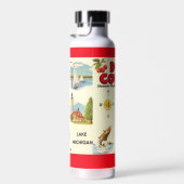 ヴィンテージレトロドアカウンティマップウォーターボトル ウォーターボトル (右面)