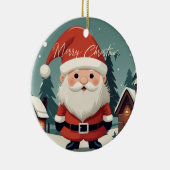 ヴィンテージレトロドワーフサンタクリスマスオーナメント セラミックオーナメント (右)