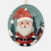 ヴィンテージレトロドワーフサンタクリスマスオーナメント セラミックオーナメント (左)