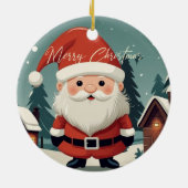 ヴィンテージレトロドワーフサンタクリスマスオーナメント セラミックオーナメント (裏面)