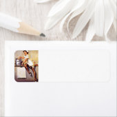 ヴィンテージレトロナースピンアップガール ラベル (インサイチュ)