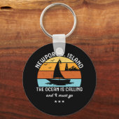 ヴィンテージレトロニューポートロードアイランドセーリング キーホルダー (正面)