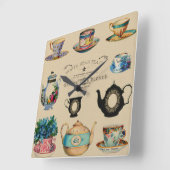 ヴィンテージレトロノーススターティーブレンドカンパニー広告 スクエア壁時計 (傾斜)