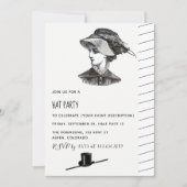 ヴィンテージレトロハットパーティの招待状 招待状 (正面)