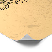 ヴィンテージレトロハッピーサンクスギビングパンプキンズホリデー ポスター (角)