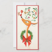 ヴィンテージレトロハッピートインデアカスタムークリスマス シーズンカード (正面)