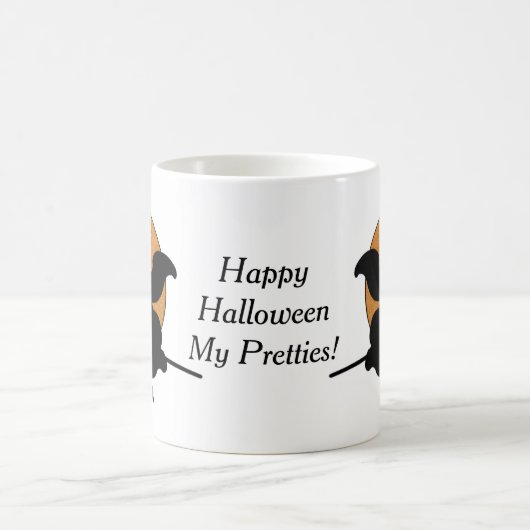ヴィンテージレトロハッピーハローウィンマイプリティスウィッチ コーヒーマグカップ (中央)