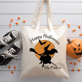 ヴィンテージレトロハッピーハローウィンマイプリティスウィッチ トートバッグ