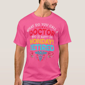 ヴィンテージレトロハッピーリタイアおもしろいドクターレティ Tシャツ