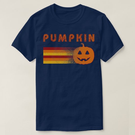 ヴィンテージレトロハロウィーンパンプキン Tシャツ (デザイン正面)