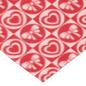 ヴィンテージレトロハートとボーズレッドヴァレンティーンズデイ テーブルクロス (アングル)