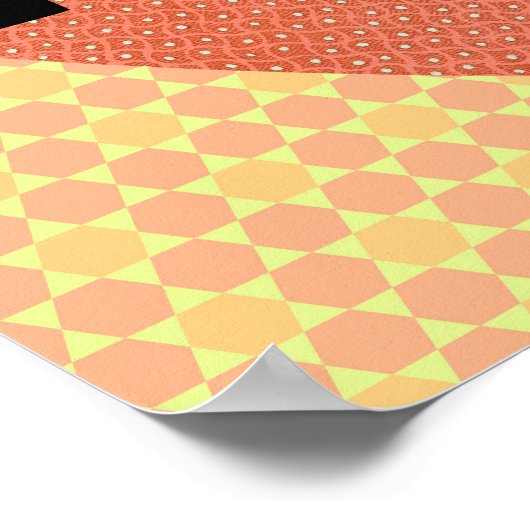 ヴィンテージレトロハートラブアートポスター ポスター (角)