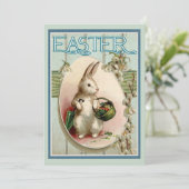 ヴィンテージレトロバニーイースター シーズンカード (スタンド正面)
